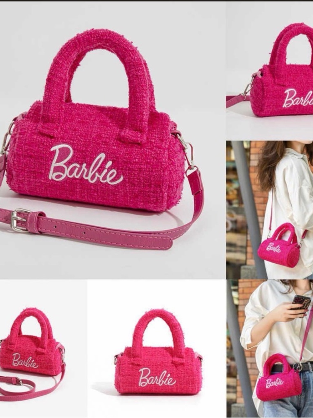 Barbie Hot Pink Bouclé Mini Bag - Picture 10 of 11
